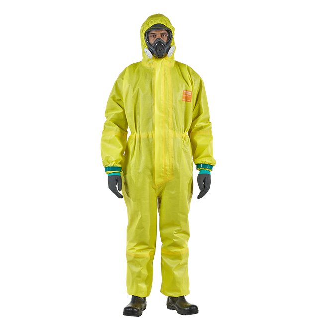Ansell AlphaTec® 3000 Model 122 Ultrasonically Welded Coverall, with Hood & Attached Gloves
