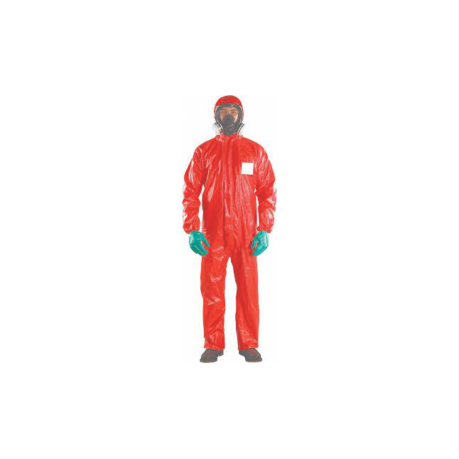 Microchem® CFR Coverall, w/ Hood  Boot, w/ Reflective Red