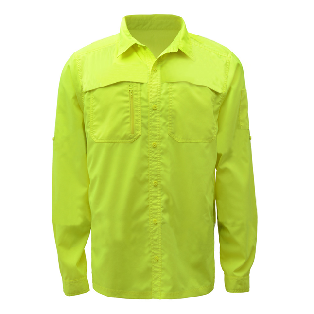 GSS Hi Viz Rip-Stop Lightweight Button Down Shirt