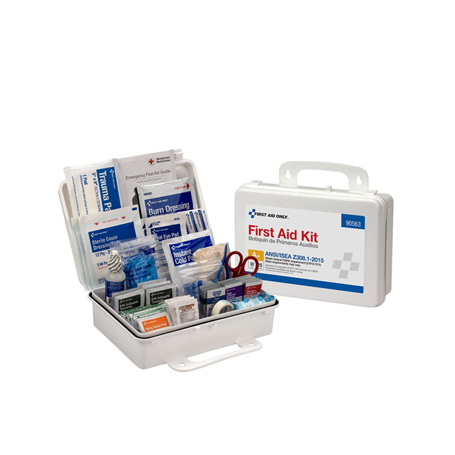 First Aid Only® 90588, 25 Person Bulk Plastic First Aid Kit, ANSI Compliant, 89 Pieces