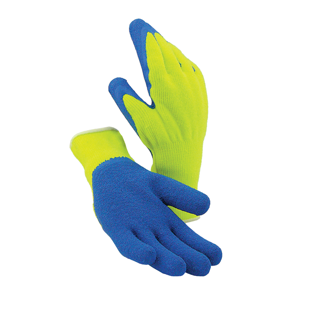 Hi Viz Latex Palm Gloves, Terry Lining