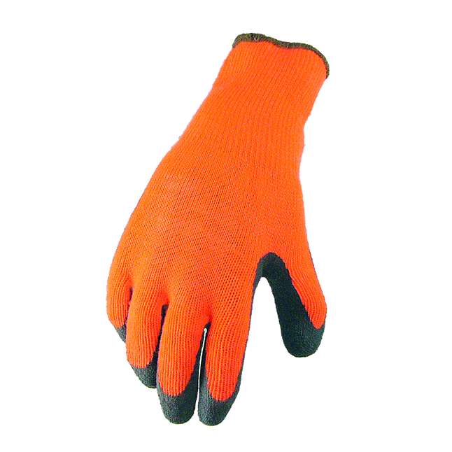 Hi-Viz Rubber Coated Palm Gloves | DiVal Safety Equipment