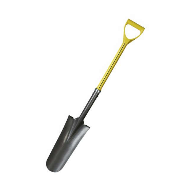 Nupla® Ergo Power® Drain Spade Shovel with 48" Fiberglass D-Grip Handle, 4-3/4" x 14" Head