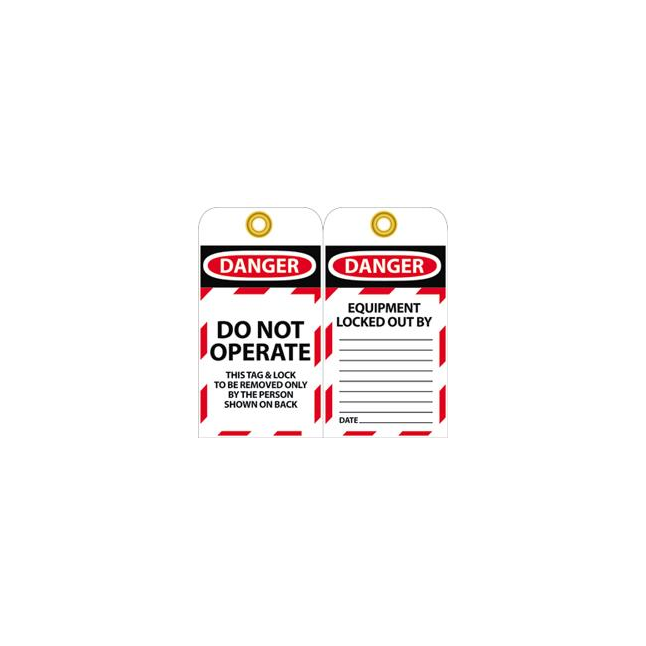 Accufrom® "DANGER DO NOT OPERATE" Lockout/Tagout Tag