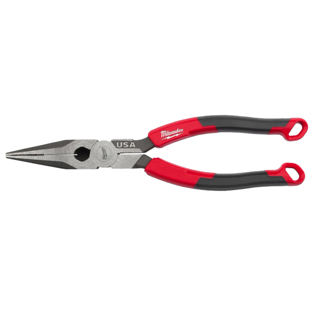 Milwaukee 8" Neddle Nose Pliers w/ Comfort Grip