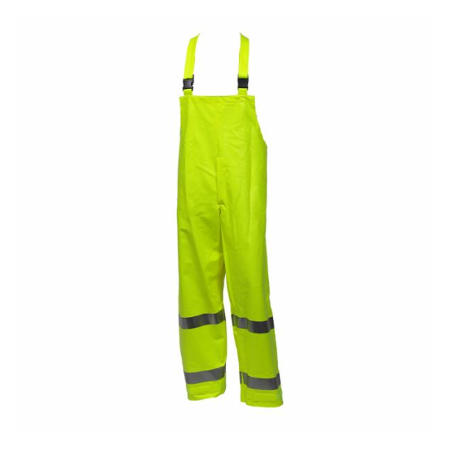 Tingley Eclipse™ Class E FR Rain Bib Overalls w/ Snap Fly Front, 8.7 cal/cm2, Fluorescent Yellow/Green