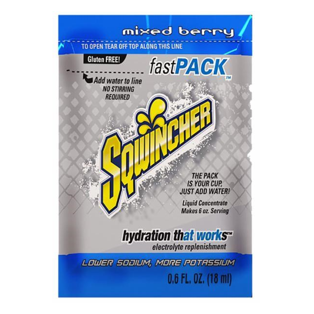 Sqwincher®  Fast Pack® Single Serve Packets, 6 oz