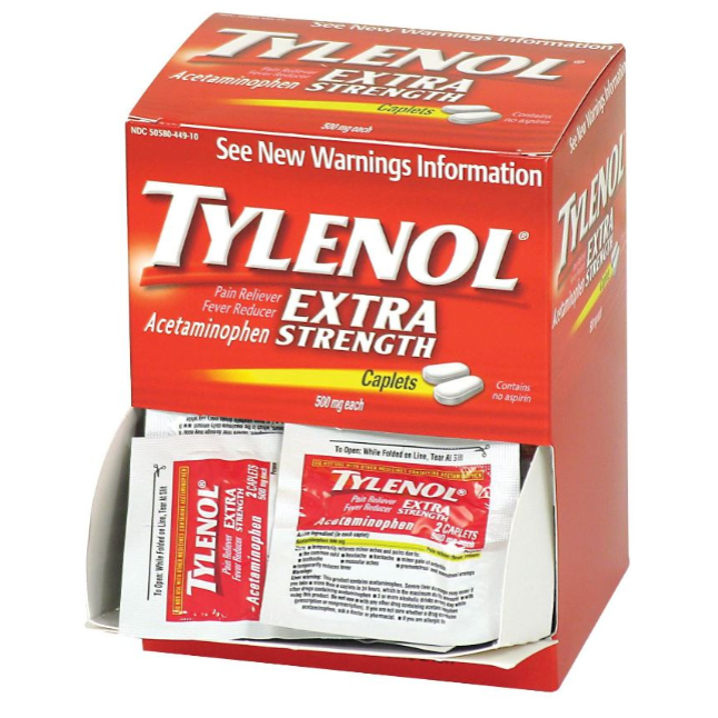 Tylenol® Extra Strength Acetaminophen Caplets, 500mg