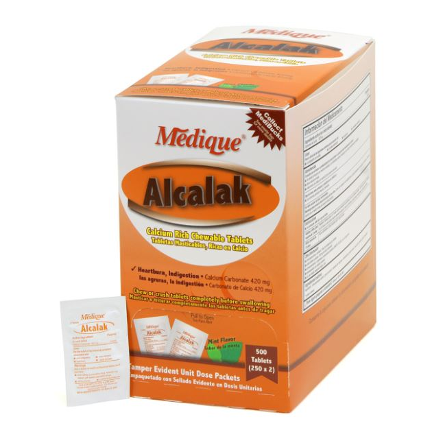 Medique® Alcalak Chewable Antacid Tablet, 420mg