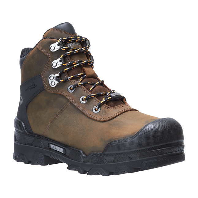 Wolverine Men's 6" Warrior Waterproof Met Guard Composite Toe Work Boot