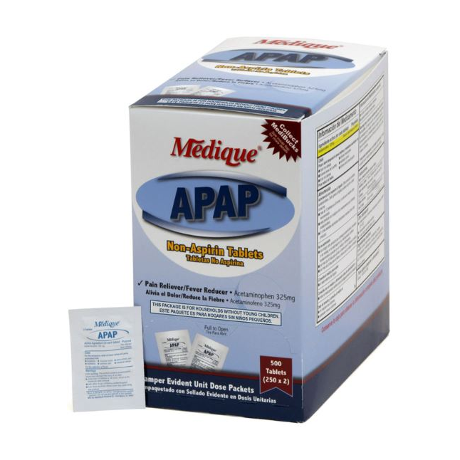 Medique® APAP Acetaminophen Tablets, 325mg