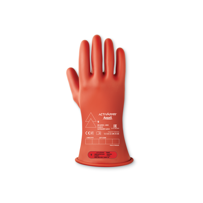 Electrical Class 0 Low Voltage Rubber Glove, 11", NT