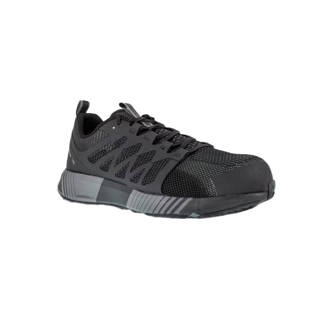 Reebok Men's Flexweave comp toe sneaker, BK/GY