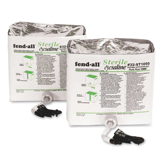 Pure Flow 1000® Eyewash Cartridge With Activation Strap and Spray Nozzles