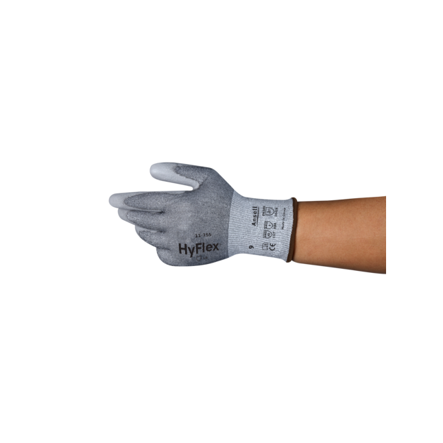 Ansell HyFlex® 11-755 Ultralight ANSI A5/EN ISO E-level cut-resistant gloves with touchscreen compatibility