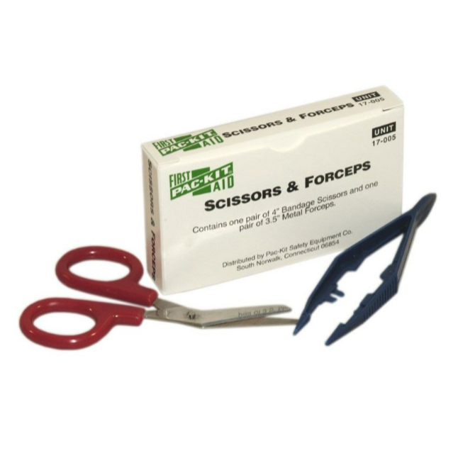 First Aid Only® Scissors & Metal Forcep Pack