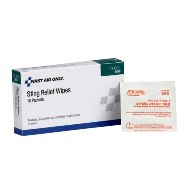 First Aid Only Sting Relief Wipes