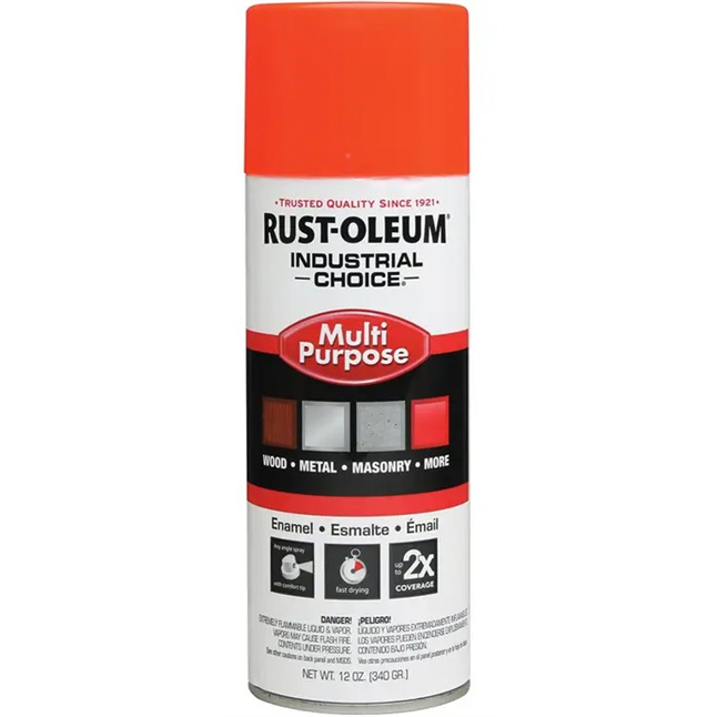 RUST-OLEUM® Industrial 1600 Multi-Purpose Aerosol Spray Paint, 12oz