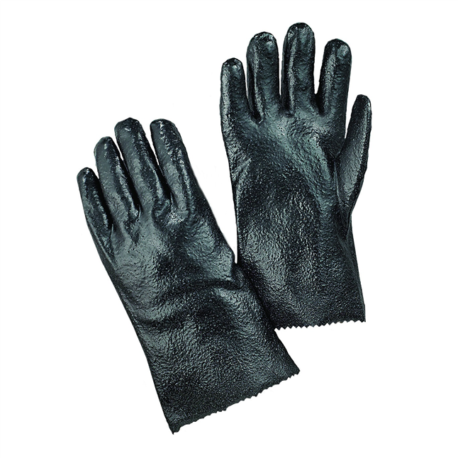 Single Dipped PVC Gloves with Rough Finish, 10 Inch