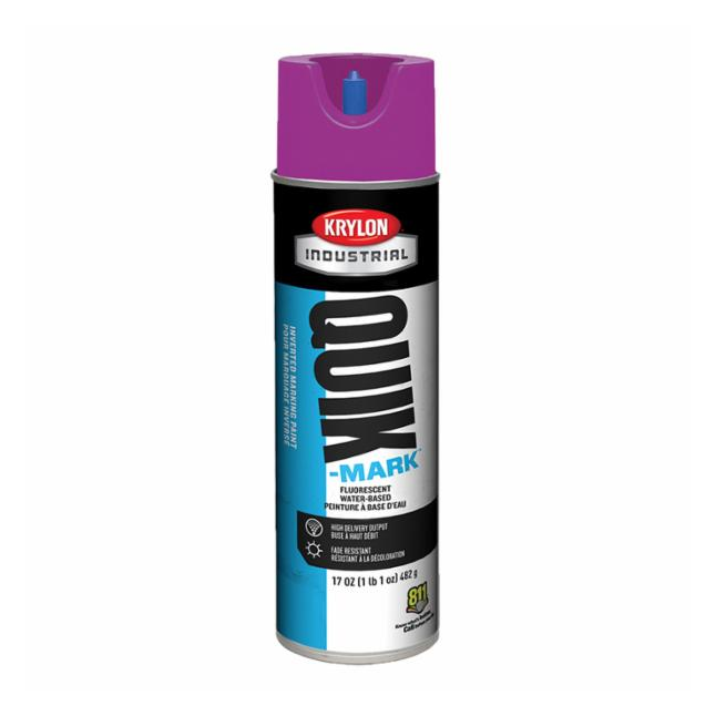 Krylon® Industrial Quik-Mark™ WaterBased Inverted Fluorescent Marking Paints, 20 oz