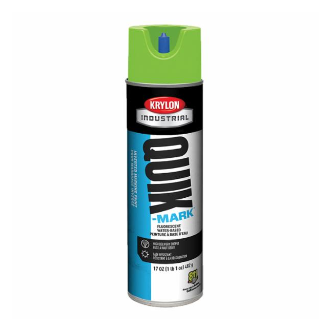 Krylon® Industrial Quik-Mark™ WaterBased Inverted Fluorescent Marking Paints, 20 oz