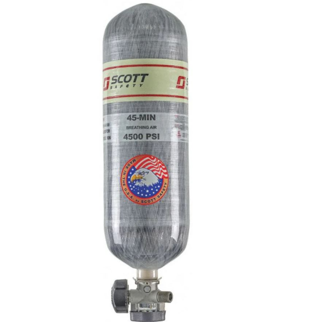 3M™ Scott™ 4.5 Carbon Cylinder w/ Valve Assembly & Snap-Change Fitting, 45 minutes