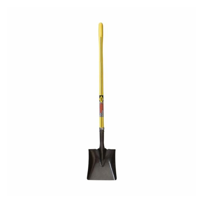Nupla® Ergo Power® Square Point Shovel with 48" Fiberglass Ergo Grip Handle, 9-7/8" x 11-1/2" Head