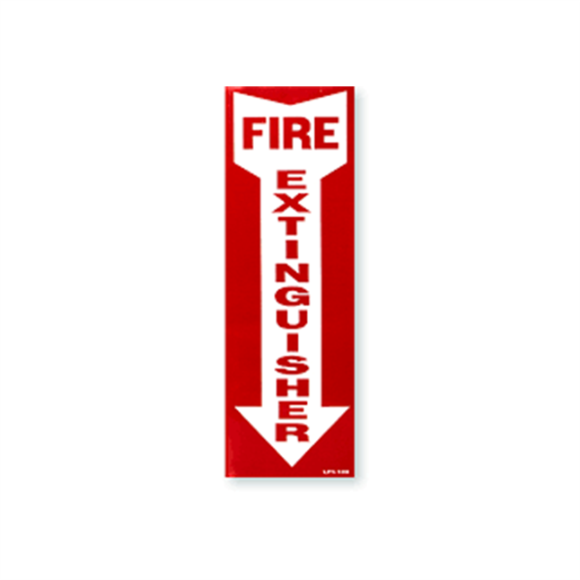 " FIRE EXTINGUISHER " Vinyl Sign with Self Adhesive, 4" x 18"