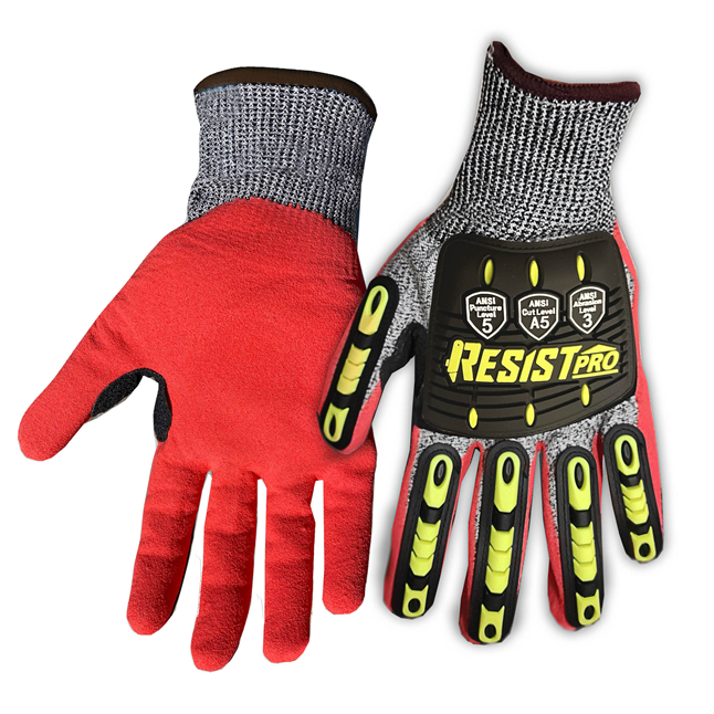 Galeton® Hi Viz RESIST™ PRO ANSI A5 Cut Resistant Knit Gloves | DiVal ...