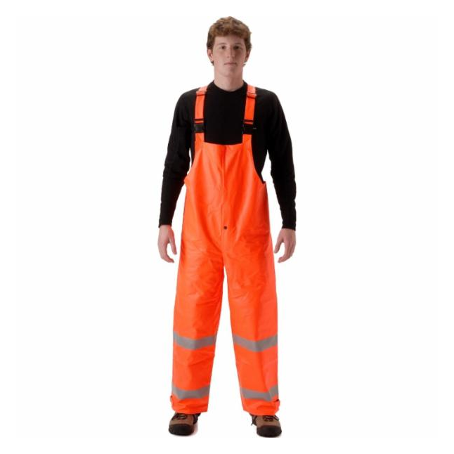 Nasco Bib Style Class 2, Flame Resistant Trouser, Fl Orng
