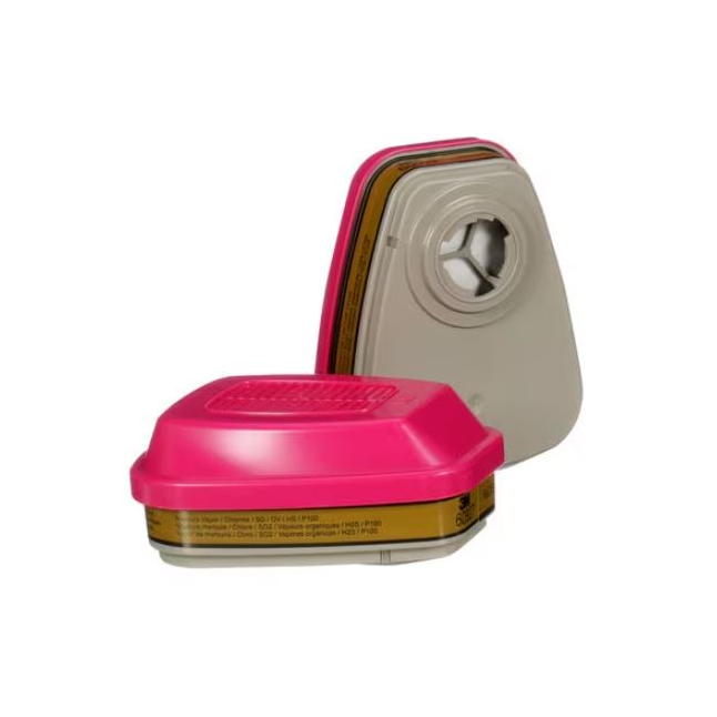 3M™ Mercury Vapor/Organic Vapor/Acid Gas Cartridge/Filter 60927, P100