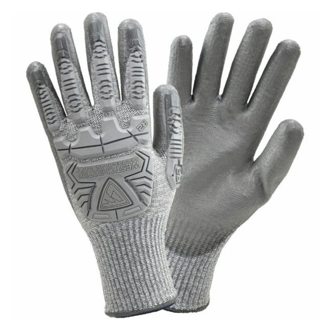 West Chester R2 Silver Fox Cut A4 Impact Resistant Glove, Knit HPPE