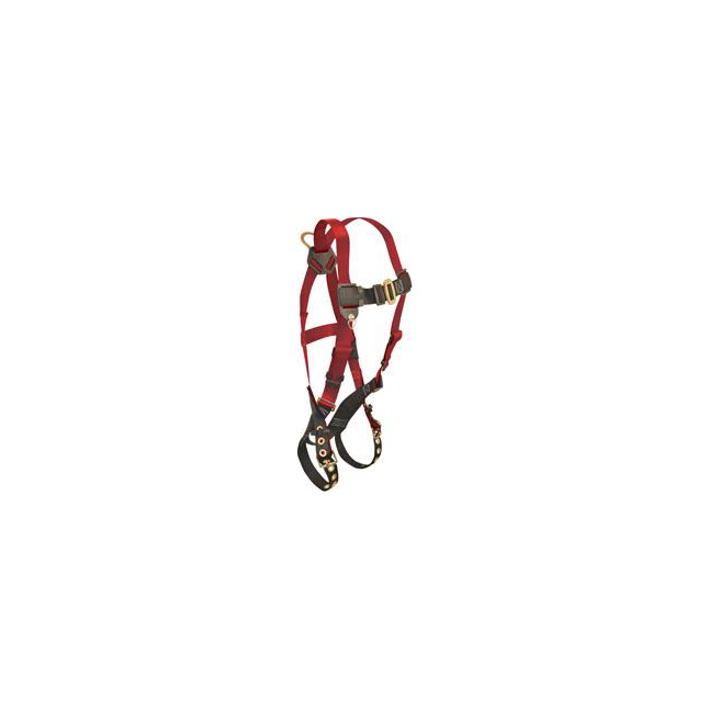 FallTech® Contractor 1D Standard Non-belted Full Body Harness, Tongue Buckle Leg Adjustment