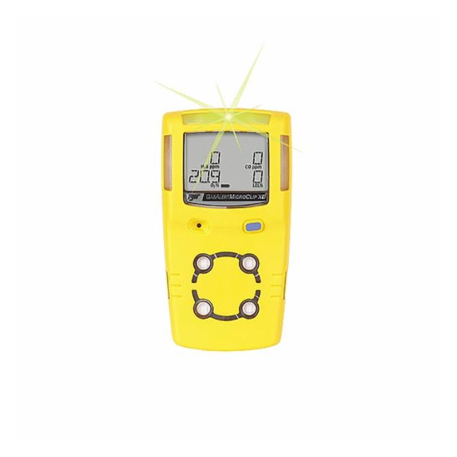 BW MicroClip Multi-Gas Detector(O2 / LEL / CO / H2S) w/ Unit Charger, Spare Filters, Screwdriver, Cal Hose & 10' Sample Line