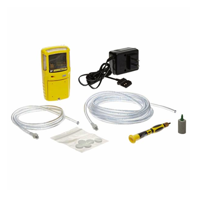 BW Max XT II Pumped Gas Detector(O2/LEL/CO/H2S) Meter w/ Unit Charger, Filters, Screwdriver, Cal Hose, 10' Sample Line