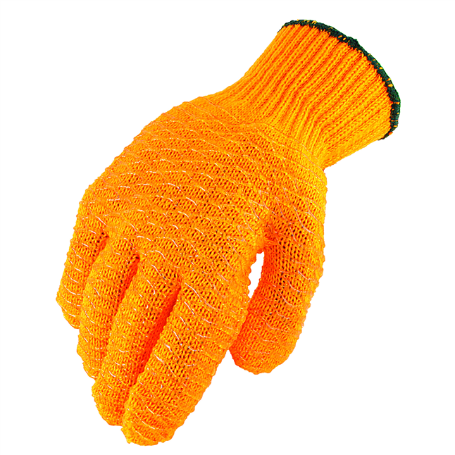 Tacky Grip Criss-Cross Coated String Knit Gloves