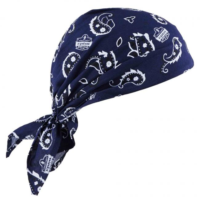 Ergodyne Chill-Its® 6710 Evaporative Cooling Bandana Triangle Hat, Tie Closure