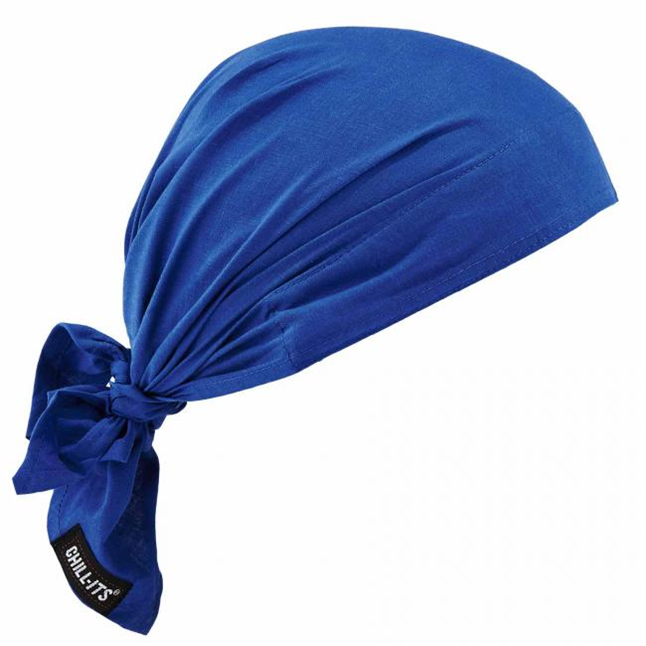 Ergodyne Chill-Its® 6710 Evaporative Cooling Bandana Triangle Hat, Tie Closure
