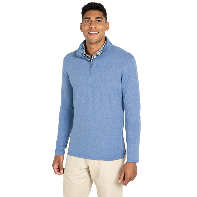 Charles River Apparel® 9468 Men’s Heathered Eco-Logic Stretch Quarter Zip, 4.72 oz/yd2