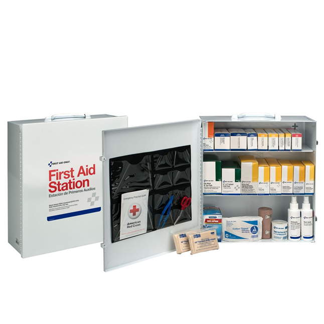 First Aid Only® 3 Shelf ANSI Metal First Aid Cabinet, 100 Person