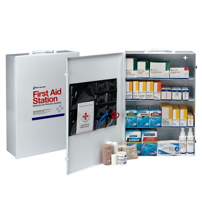 First Aid Only® 4 Shelf OSHA First Aid Station, 150 Person