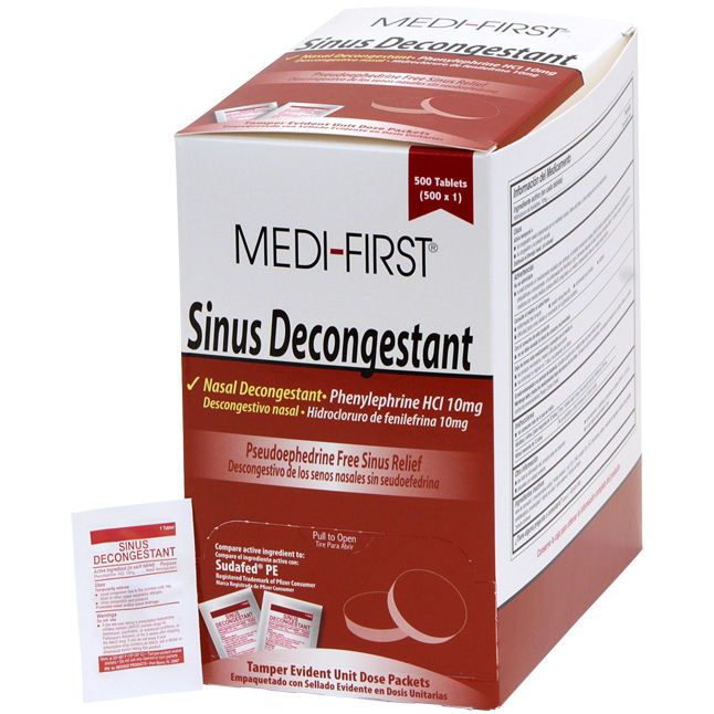 Medi-First® Non-Pseudo Sinus Decongestant, 10mg