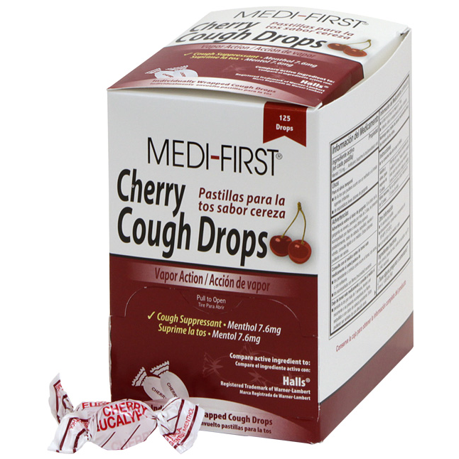 Medi-First® Cherry Cough Drops, 7.6mg