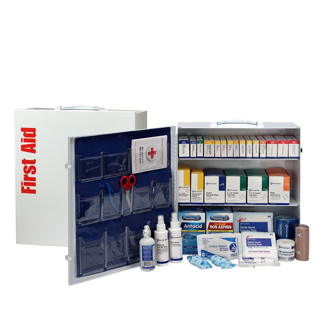 First Aid Only® 3 Shelf ANSI Class B First Aid Cabinet with Medications, 150 Person