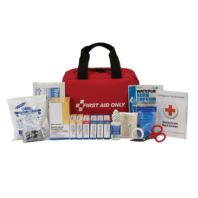 First Aid Only® Class A Soft Nylon Portable First Aid Kit, 25 Person