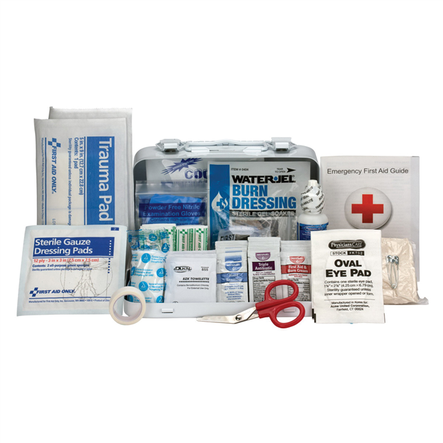 First Aid Only® ANSI Class A Bulk Metal First Aid Kit, 10 Person