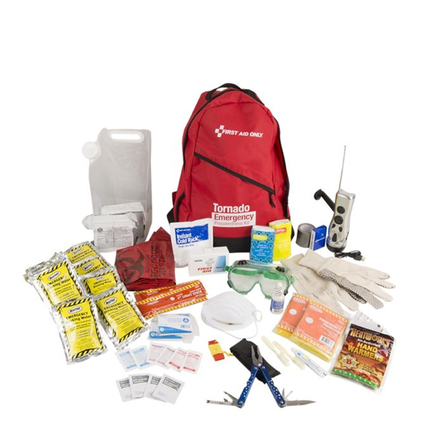 First Aid Only® Portable Tornado Emergency Preparedness Backpack, 2 Person