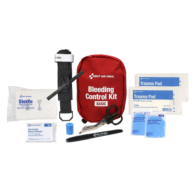 First Aid Only® Basic Pro Bleeding Control Kit, 13 Pieces