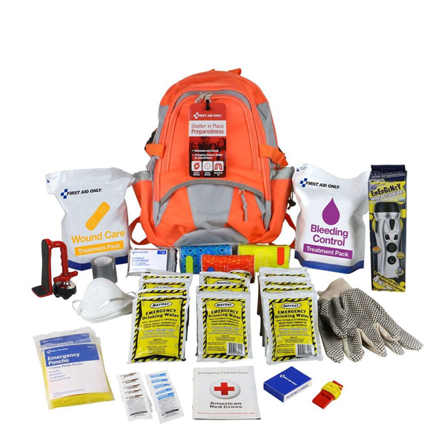 First Aid Only® Shelter In Place Emergency Preparedness Backpack, 20 Person