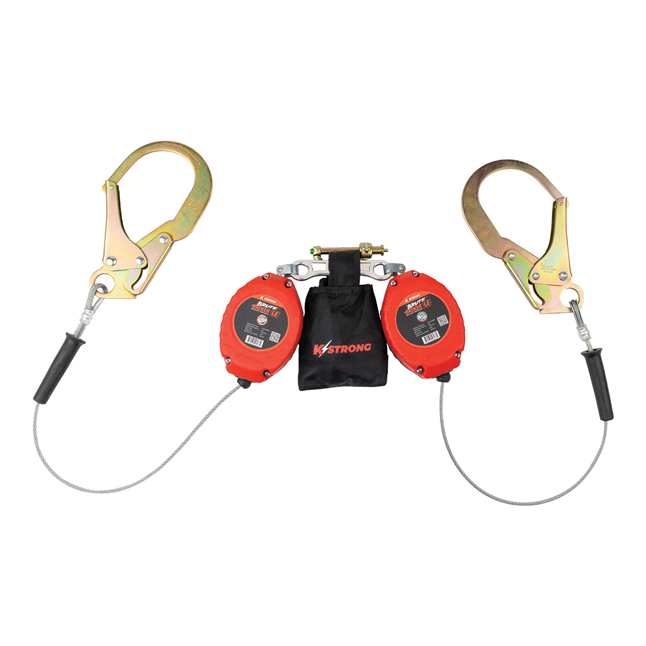 D-SAFE Brute™ Backer™ LE Dual Cable SRL with Steel Rebar Hooks